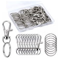 thumbnail image 1 of 100 Pieces Of Alloy Metal Hardware With Anti-Rust Durability, Swivel Snap Hooks For Lanyards, Key Chains, And Zipper Pulls, 1 of 5