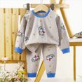 thumbnail image 2 of NOLDARES Little Boys Cotton Pajamas 2 Piece Set Long Sleeve Pullover Top and Pants Print Pjs Sleepwear Toddlers 6-12 Months 12-24 Months 2t 3t 4t 5t 6t 7t 8t 9t Children,Grey,150, 2 of 5