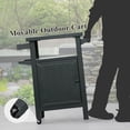 thumbnail image 3 of CoSoTower Grill Carts Outdoor with Storage and Wheels, Whole Metal Portable Table and Storage Cabinet for Bbq,Deck,Patio,Backyard(Dark Grey), 3 of 6