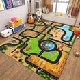 thumbnail image 1 of Alfombra de juego para niños, antideslizante, para conducir coches de juguete, para ciudad, para niños, niñas, educativa, con temática de tráfico, para sala de juegos, 1 of 5