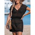 thumbnail image 2 of Traje de baño cubriente CUPSHE Crochet Hollow Out Beach B-Black, 2 of 3