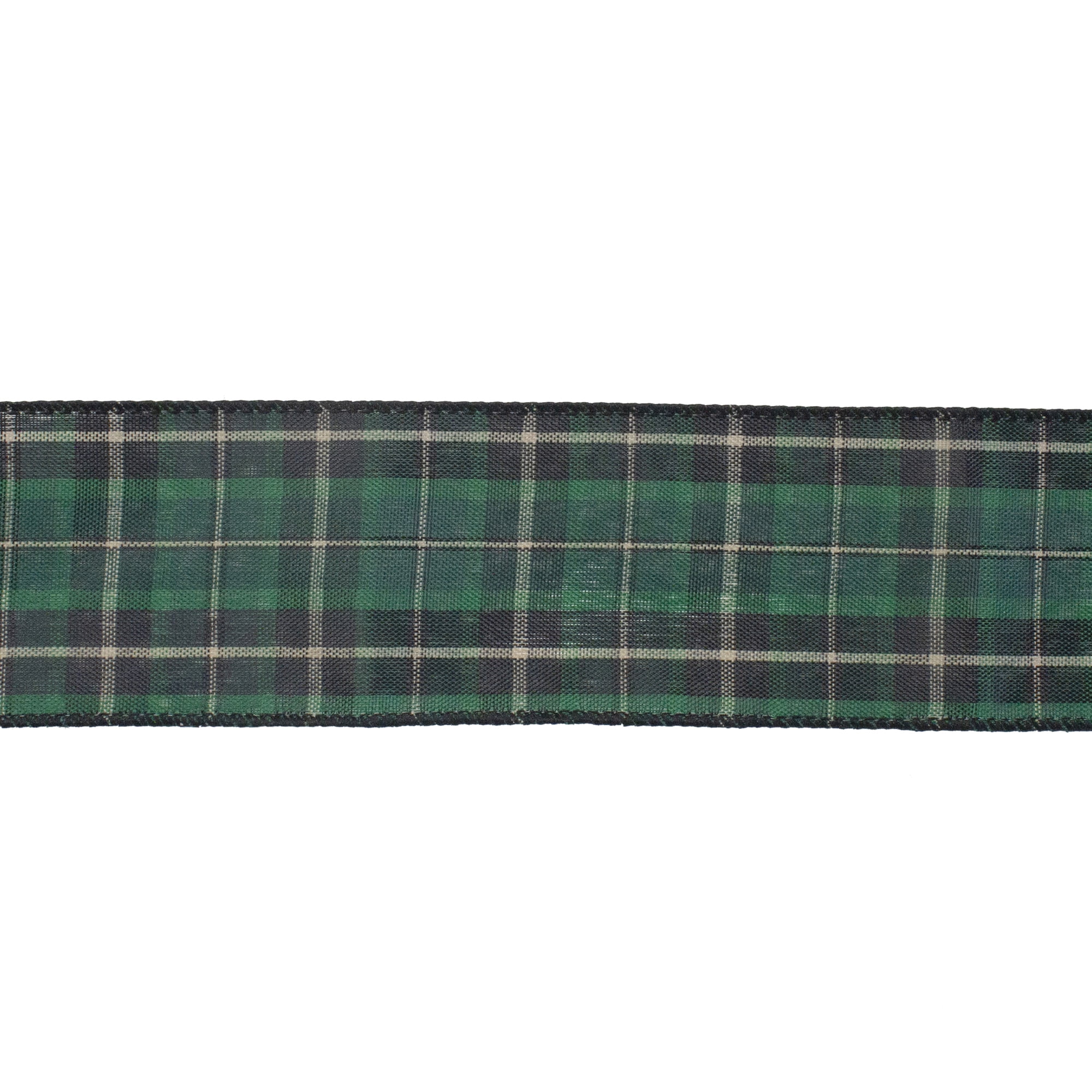 Northlight 50" Green and Black Plaid 16 Loop Christmas Bow Decoration