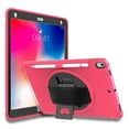 thumbnail image 6 of Dteck Case For Apple iPad Air 3rd Generation 10.5" (2019),iPad Pro 10.5" (2017) Shockproof Three-Layer Heavy Duty Protector Rubber Hard kickstand Hand Strap Cover 10.5-inch,Rose, 6 of 6