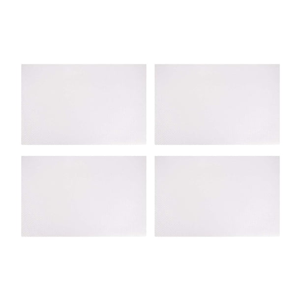 4 piezas de alfombrillas para refrigerador, revestimientos para estantes, accesorios de EVA para refrigerador claro