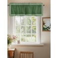 thumbnail image 2 of Valances for Windows Dark Green Abstract Art Leaf Rod Pocket Cafe Window Treatments Valance Curtains for Kitchen Bathroom Laundry Basement Windows 42"x12", 2 of 9