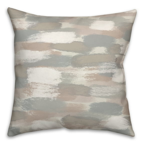 Creative Products Gray Brushstroke Pattern 18x18 Indoor / Outdoor Pillow