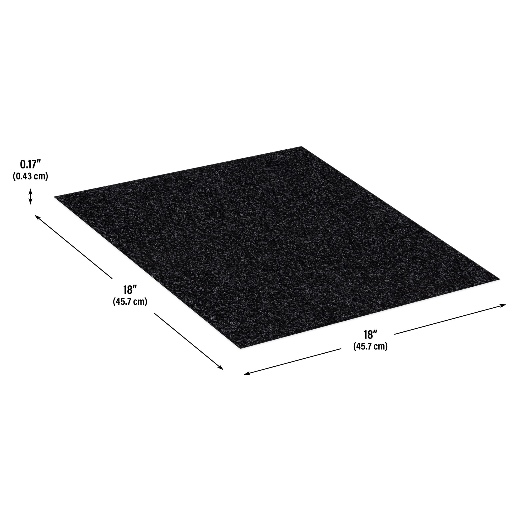 Boone Hobnail Anthracite Peel-and-Stick Carpet Tiles for Easy DIY Installation 10 Tiles Per Box