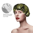 thumbnail image 4 of YFYANG Women's Double Waterproof Shower Cap, Vintage Chevron Flowers Reusable Hair Cap for All Hair Styles and Head Sizes, 4 of 9