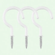 30 PCS Cup Hooks, Black Heavy Duty Screw-in Ceiling Hanging Hooks for Indoor and Outdoor