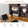 thumbnail image 6 of HOMCOM L-Shaped Computer Desk with Storage Shelves, Home Office Desk with Drawers and Cabinets, Coffee Brown, 6 of 10