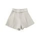 thumbnail image 4 of Jumpingount Pantalones cortos casuales Ropa de mujer Pantalones sueltos Lavable Mano de obra fina Superficie lisa Ajustable Atractivo A-line Blanco Type2 NO2, 4 of 6