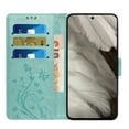 thumbnail image 7 of Designed for Google Pixel 8 Case, Wrist Strap Flip Kickstand PU Leather Wallet Case Cash Card Slots Holder, Protective Shockproof Pattern Women Cover for Google Pixel 8, Green, 7 of 7