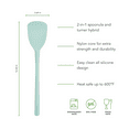 thumbnail image 2 of Tovolo Flex Core Scoopula Silicone Multifunction Spoon Spatula Combo Aqua Seafoam Green, BPA Free Spatula Spoon Silicone Heat Resistant Scoopula, Scoop and Serve Spatula Combo Kitchen Utensils, 2 of 6