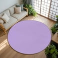 thumbnail image 3 of Violet Purple 6ft Round Rug, Farmhouse Solid Purple Color Modern Art Non-Skid Rubber Backing Large Area Rugs - Living Room Bedroom Home Office, Indoor Floor Mat Carpets Washable Rug, 3 of 9
