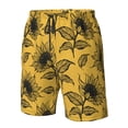 thumbnail image 4 of Cauagu Autumn Sunflower Print Men's Swim Trunks,Hawaiian Bathing Suit Swimsuits Beach Shorts with Pockets for Men Quick Dry Swimming Board Shorts-XX-Large, 4 of 6