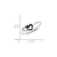 thumbnail image 5 of White Sterling Silver Ring Band Themed Diamond Round Black, 5 of 6