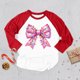 thumbnail image 4 of Camisetas de manga larga con estampado de lazo para niñas, camisetas con gráficos navideños para niños, camisetas para niños, atuendos para fiestas navideñas, 4 of 5