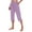 Light Purple, variant on Women's Casual 3/4 Length Pants - Elastic Waist for Home/Sports - Solid Color Polyester Spandex - XXXL Size - All-Season Comfort