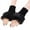 Black, variant on SPRING PARK 1 Pair Women Outdoor Winter Knitting Hand Warmer Breathable Girl Half Finger Gloves Hairy Mittens