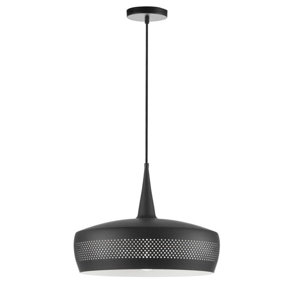 Dainolite 1 Light Incandescent Pendant, Matte Black