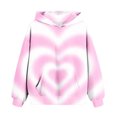 thumbnail image 6 of Kids Tie Dye Hoodies Sweatshirt Boys Girls Heart Print Hooded Pullover Shirt with Kangaroo Pocket Valentine's Day Hoodies, 6 of 6