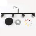 thumbnail image 3 of Lámpara de espejo de baño de 3 bombillas, aplique de pared de metal negro, luz de espejo de baño interior, luz frontal, espejo estilo americano, personalidad creativa (bombilla no incluida), 3 of 3