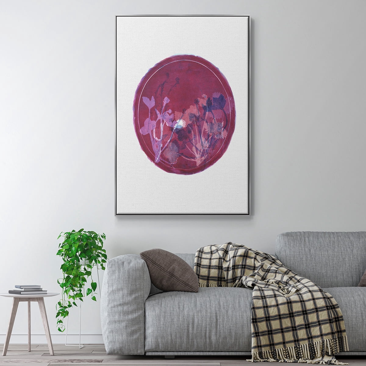 Strawberries and Forg II Framed Premium Gallery Wrapped Canvas - Ready to Hang - 27 x 41 - Silver Floating Frame