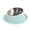 Blue, variant on Elevated Tilted Pet Bowl with Non- Base - 15° Raised Stainless Steel Dog Cat Feeder for Anti-Vomiting, Better Posture & Easy Feeding, Indoor Outdoor Use