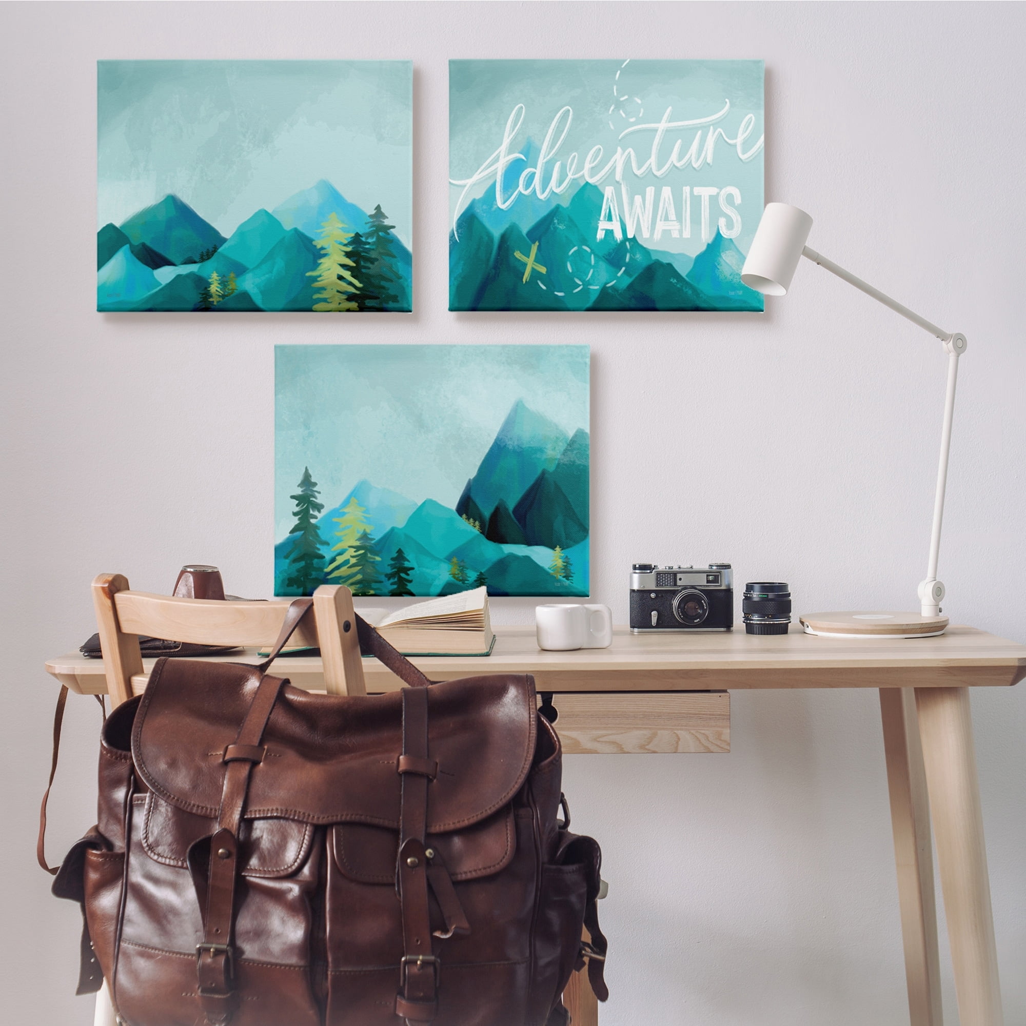 Stupell Industries Icy Panoramic Adventure Awaits Outdoor Motivational Phrase,30 x 24, Design by House Fenway