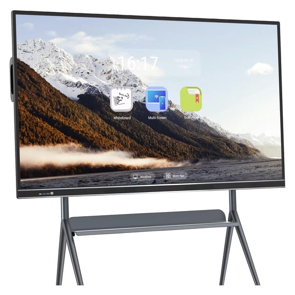 JYXOIHUB 86" 4K Smart Board, Interactive Whiteboard Dual OS, Touch Screen Smart Board for Classroom and Business Presentations(Include Wall Mount)