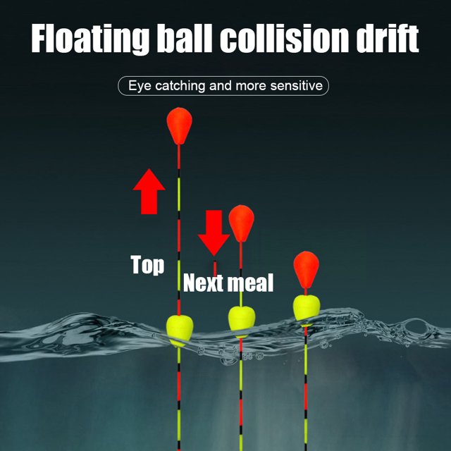 Pesca Flotante Flotador de pesca Nano Fish Bite Boya Bola rodante a prueba de viento Aparejos de pesca nocturna