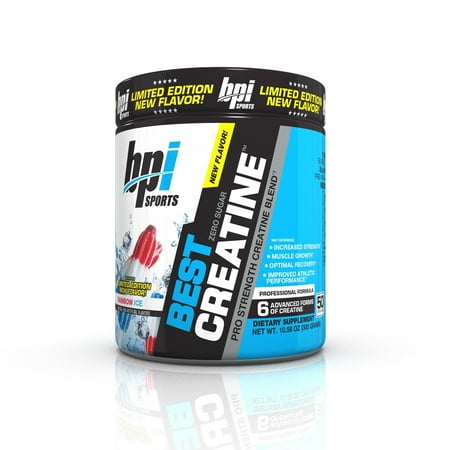 BPI Sports Best Creatine Powder, Rainbow Ice, 50 Servings