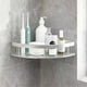 thumbnail image 5 of Stainless Steel Corner Shelf - No Drill Triangle Bathroom Storage Rack with Suction Cups 2 Pcs, 5 of 5