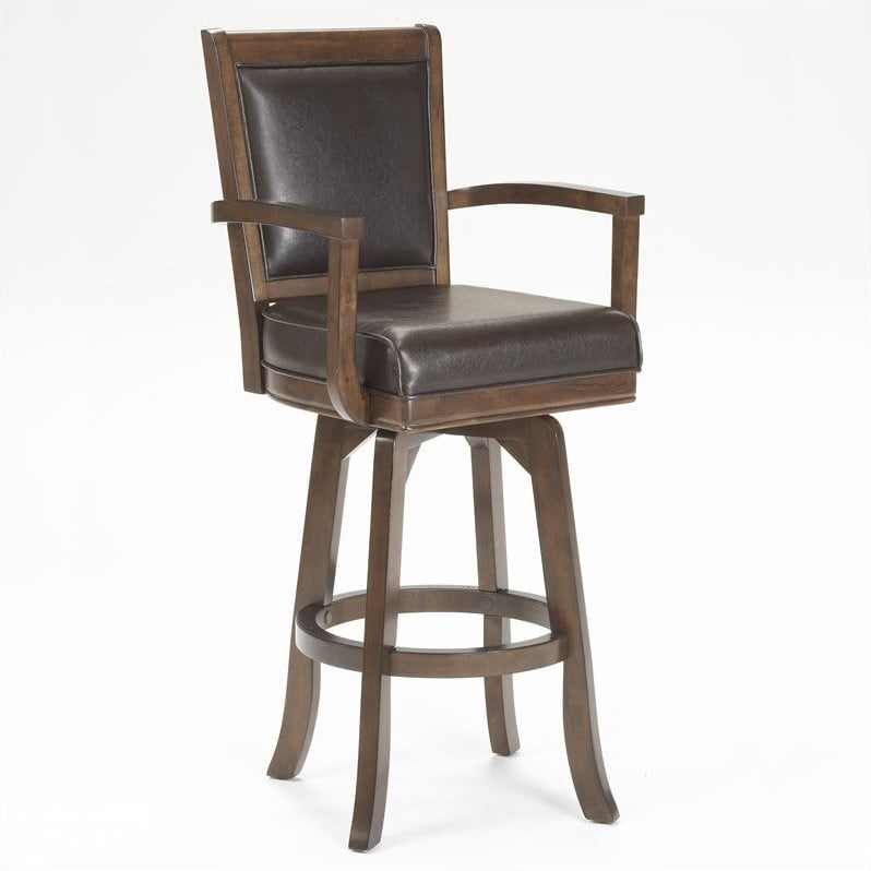 Hilale Ambassador 30 Swivel Arm Bar Stool In Rich Cherry