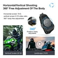 thumbnail image 6 of Motorcycle Helmet Bluetooth Headset, Wireless Camera Recorder with 1080P, 120°Wide Angle，HD Video/Photo, Body 360°Adjustment, Bluetooth 5.3, Smart Noise Reduction, IP66, 32GB TF Card, 6 of 15