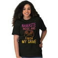 thumbnail image 3 of Gamer Namaste Inside Video Gaming Pun Women's Graphic T Shirt Tees Brisco Brands L, 3 of 5