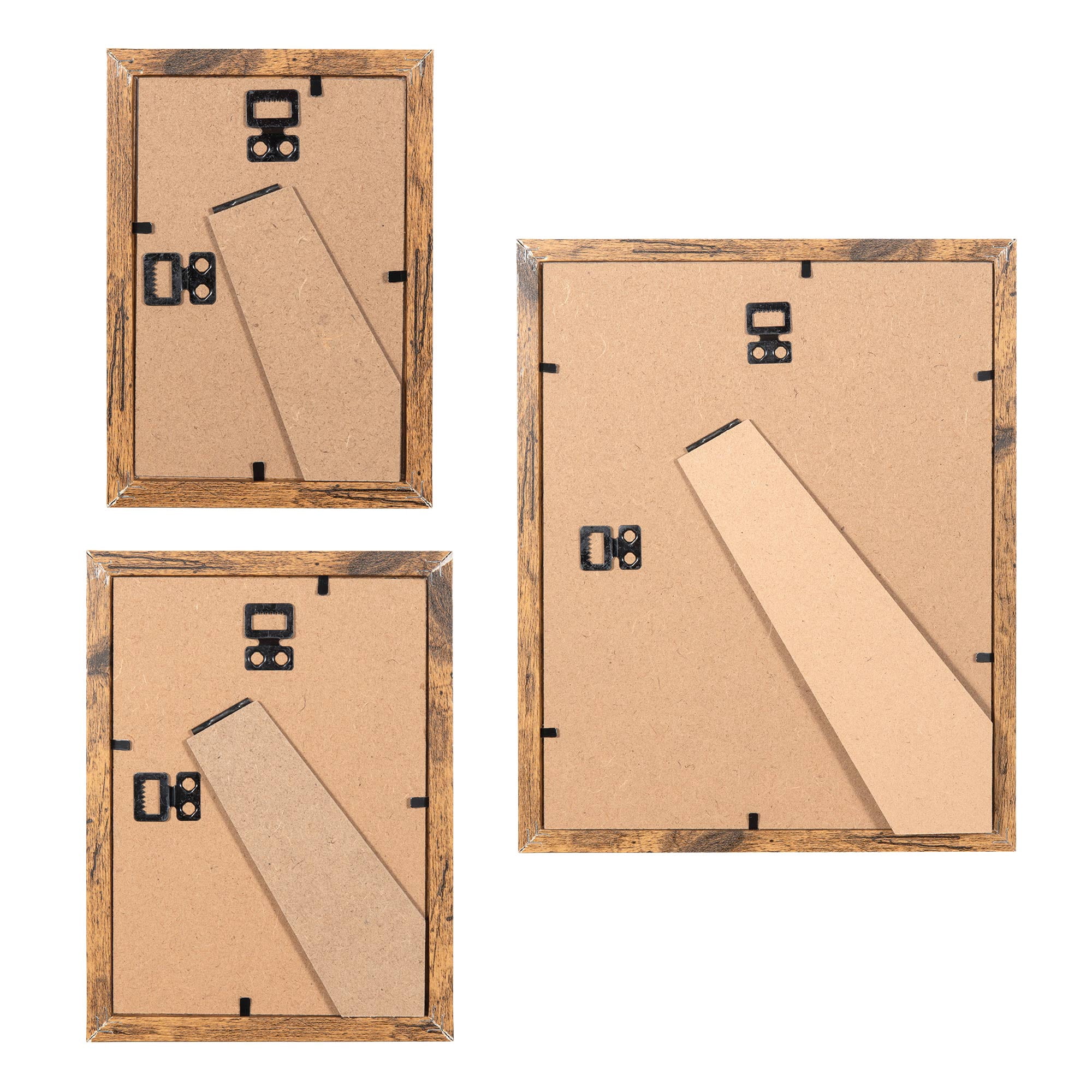 Meframe 10PACK Wooden Collage Picture Frame Set, Wall and Tabletop Display Photo Frames, Multiple Sizes Including 8x10, 5x7, 4x6, Brown