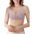 thumbnail image 1 of Women Front Closure Bra Lace Thin Padded No Underwire Plus Size Bras, 1 of 7
