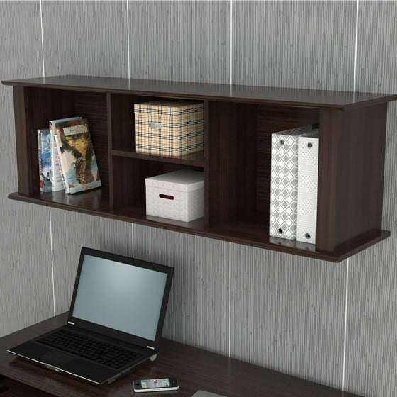 Inval WallMounted Hutch, EspressoWengue Finish