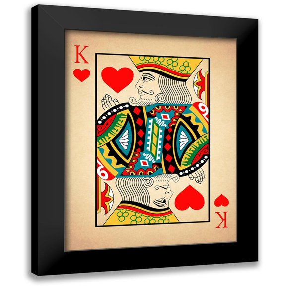 Rogan, Mark 12x14 Black Modern Framed Museum Art Print Titled - King of Hearts