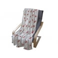 thumbnail image 4 of Shabby Flora Soft Flannel Fleece Throw Blanket, Vertical Borders Rose Blooms Cottage Country Cabin Design, Cozy Plush for Indoor and Outdoor Use, 60" x 80", Dark Coral Baby Blue, by Ambesonne, 4 of 6
