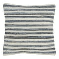 thumbnail image 1 of SARO  18 in. Genes Square Striped Denim Chindi Down Filled Throw Pillow - Denim, 1 of 1