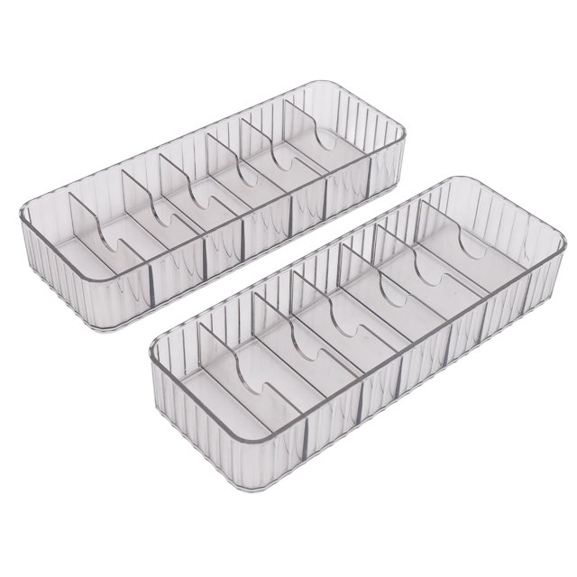 Organizador De Caja De Cables Transparente, Caja De Gestión De Cables De 2 Uds, Multifuncional, 7 Compartimentos Con 20 Bridas Para Cables Para Oficina