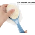 thumbnail image 2 of Heldig Shower Body Brush with Bristles and Loofah,Back Scrubber Bath Mesh Sponge with Curved Long Handle for Skin Exfoliating Bath, Massage Bristles Suitable for Wet or Dry, Men and Women (Blue)B, 2 of 7