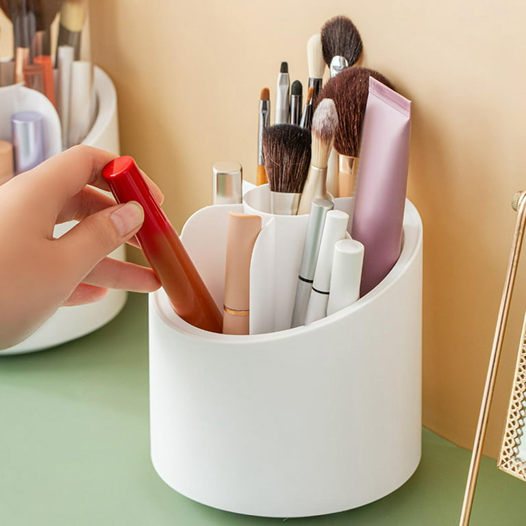 Simple Rotating Makeup Brush Holder 6 Slots Multifunctional Vanity