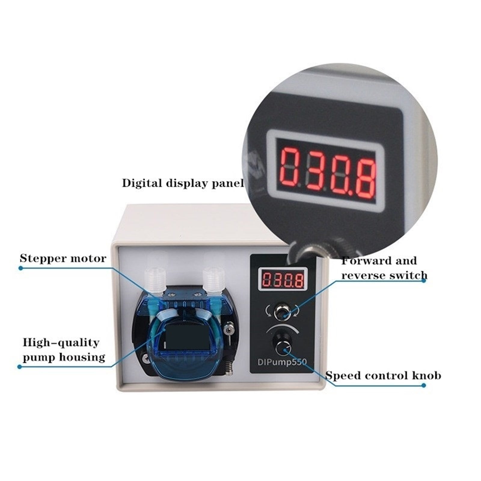 24V DC Peristaltic Pump Power Off Memory Dosing Pump Aquarium Lab Analytic Diy Liquids Motor Tool