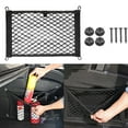 thumbnail image 4 of HLONK Fule Cargo Nets 2Pcs Car Stretchable Small Cargo Net Pocket Trunk Side Elastic Storage Mesh Bag, 4 of 10