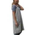 thumbnail image 3 of FOCUSNORM Cotton Linen Apron for women Cross Back Apron Pinafore Dress for Baking Cooking Gardening Work, 3 of 5