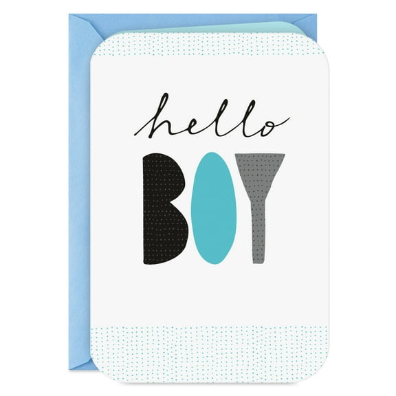 Hallmark New Baby Card (Hello Boy)