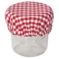 thumbnail image 4 of Now Designs Red Gingham Save It Reusable Cotton Mini Bowl and Jar Covers 3.5 inches, 4.5 inches and 6.5 inches, Set of 3, 4 of 6